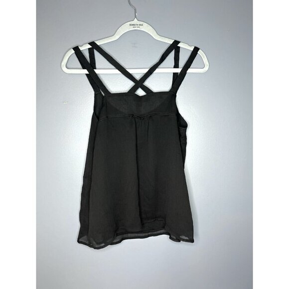 Express Lightweight Blouse Tank Top Sheer Women's Size M Black Whimsigoth Witchy - Picture 13 of 13